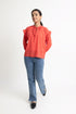 Dotted Red Georgette Top